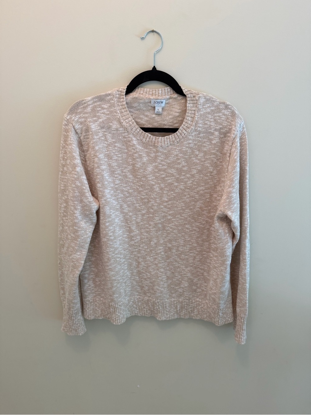 J. Crew Beige Marled Crewneck Sweater